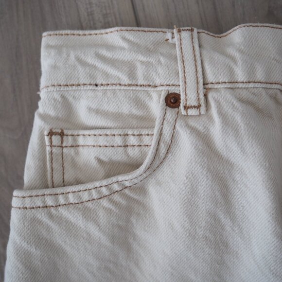 Reformation Cynthia High Rise Straight Cream and Brown Jeans Sz 25 - Picture 3 of 15